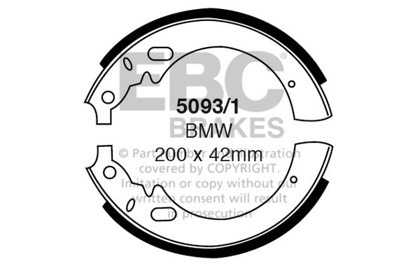 EBC Brakes Replacement Brake Shoe Set (5093/1)