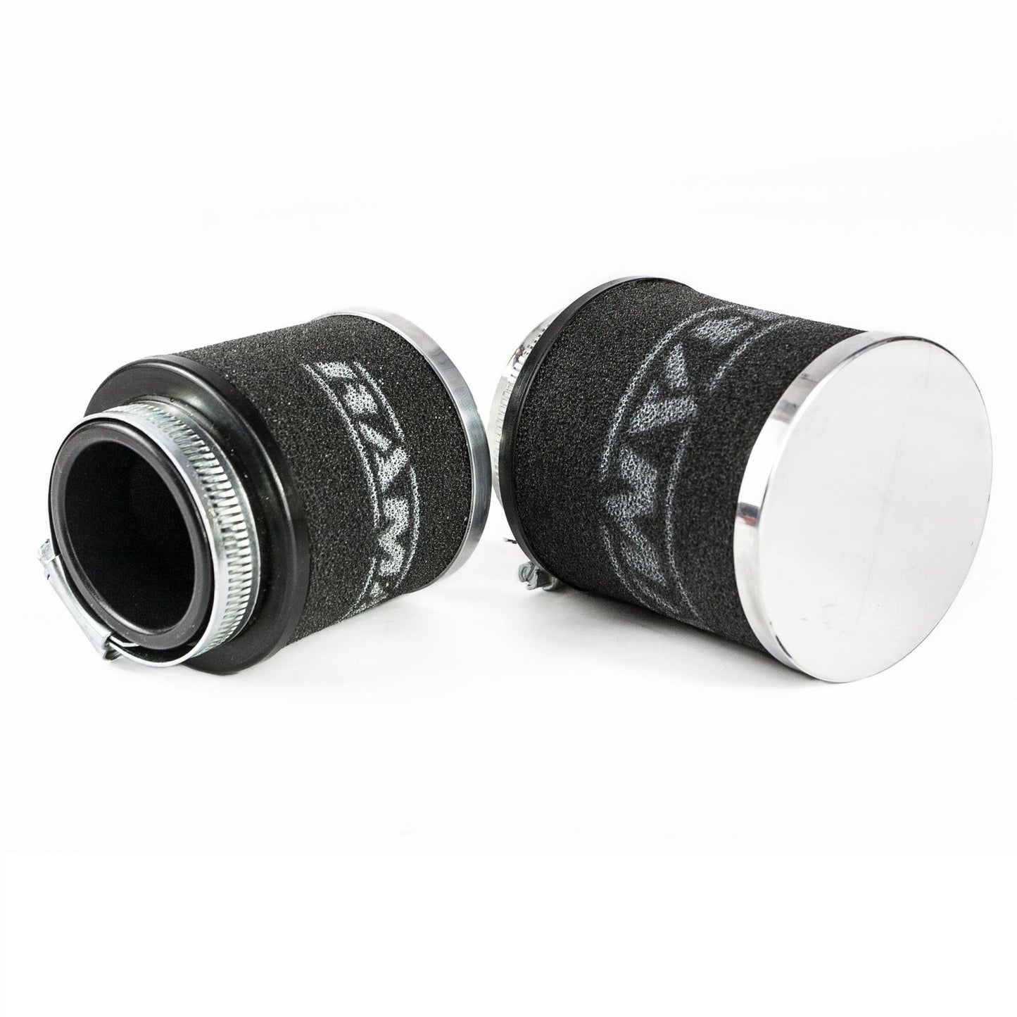 Chrome Cap Motorcycle Pod Foam Air Filter 55mm