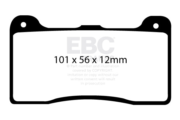 EBC Brakes Redstuff 3000 Series Sport Brake Pad Set (DP3039/2C)