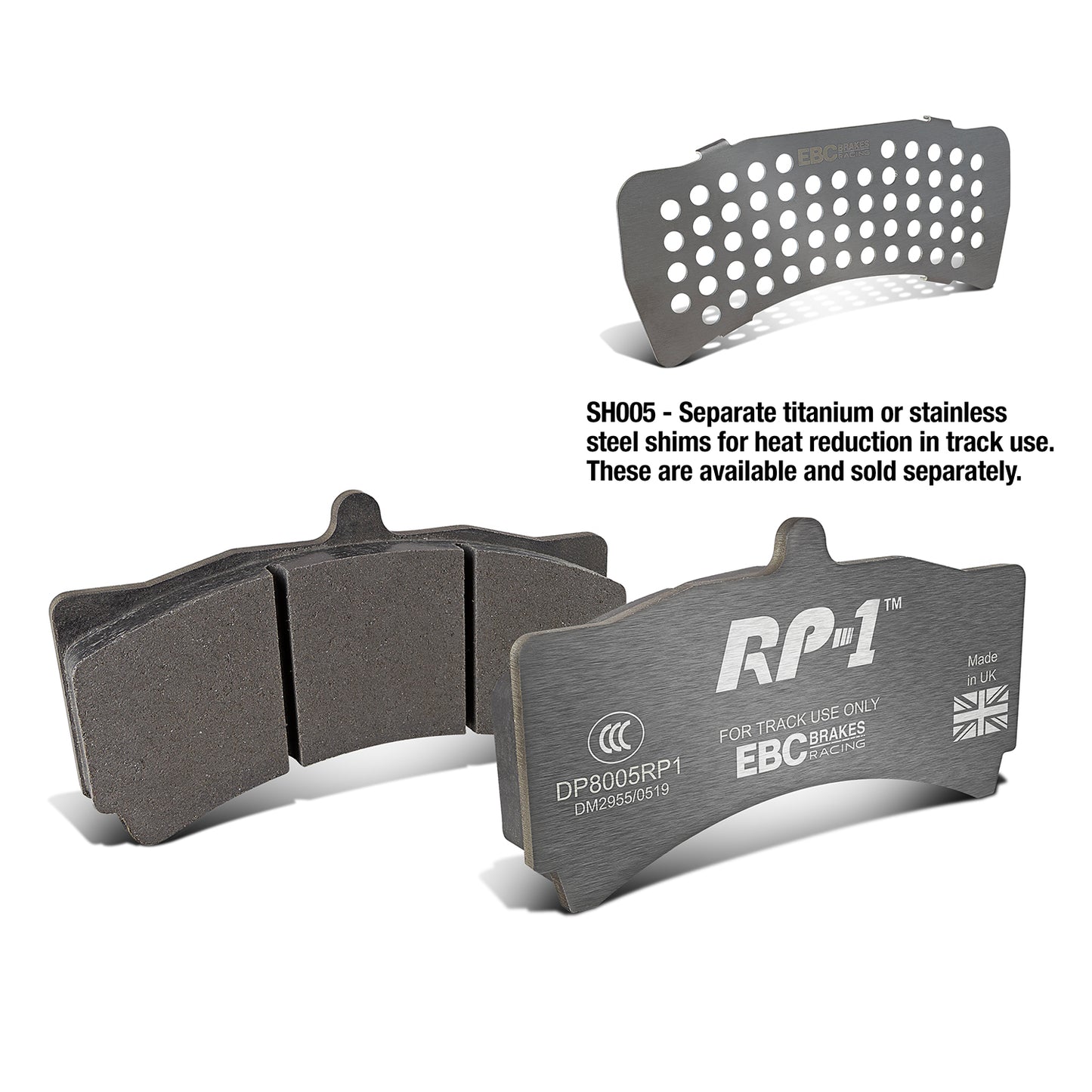 EBC Brakes Racing RP-1 Track and Race Brake Pads (DP8005RP1)