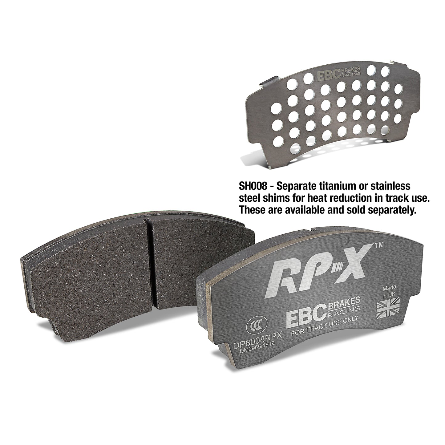 EBC Brakes Racing RP-X Track and Race Brake Pads (DP8008RPX)