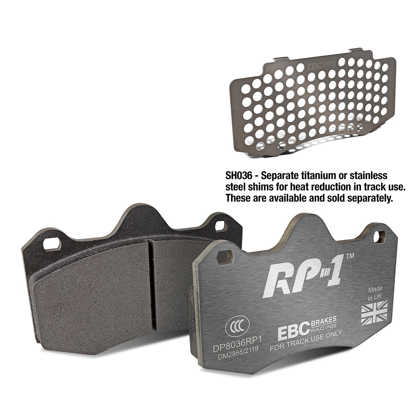 EBC Brakes Racing RP-1 Track and Race Brake Pads (DP8036RP1)