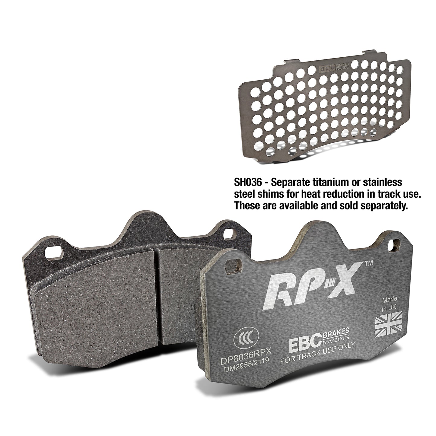 EBC Brakes Racing RP-X Track and Race Brake Pads (DP8036RPX)