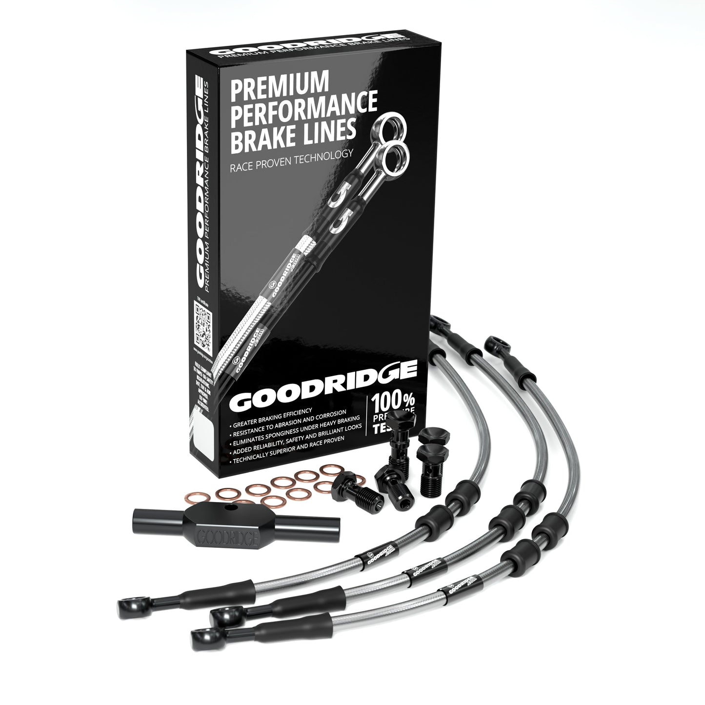 FRONT PERFORMANCE BRAKE HOSE KIT FOR HARLEY DAVIDSON FLHX STREET GLIDE (NO ABS) 14-23 Harley Davidson