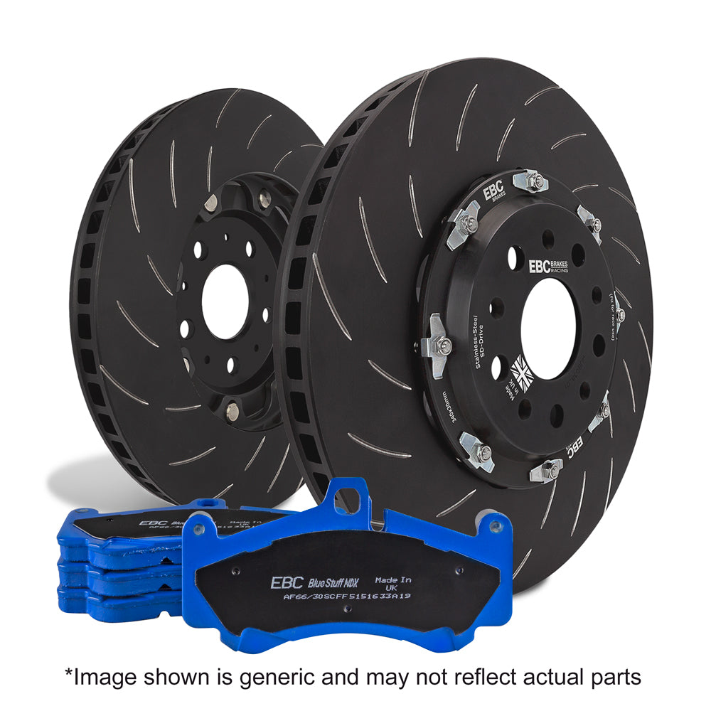 EBC Brakes Racing Pad and 2-Piece Fully-Floating Disc Kit (P2DK023B)