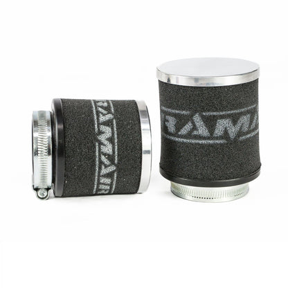 Chrome Cap Motorcycle Pod Foam Air Filter 48mm