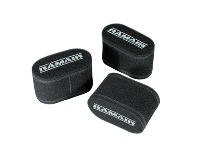 Carb Sock Foam Air Filters Caged 3x 115mm - Tall