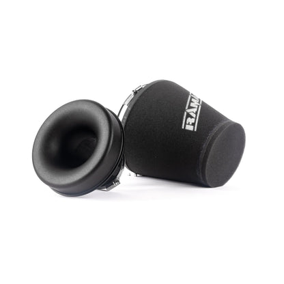 Ramair 76mm (3inch)  ID Neck Large Cone Air Filter with Velocity Stack and Coupling
