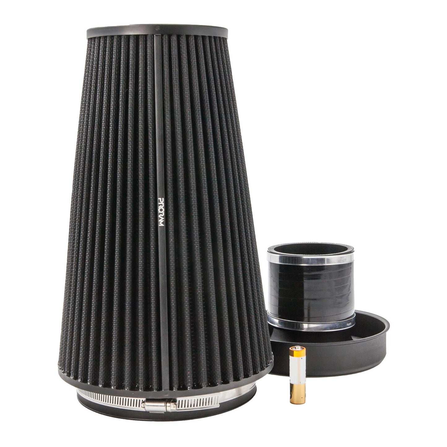 Ramair Pleated Pleated 102mm (4inch)ID Neck XLarge Cone Air Filter with Velocity Stack and Coupling