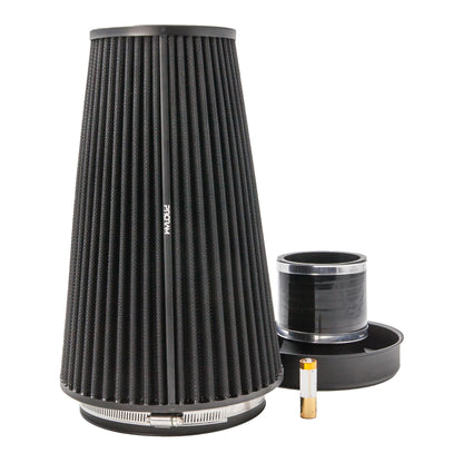 Ramair Pleated Pleated 102mm (4inch)ID Neck XLarge Cone Air Filter with Velocity Stack and Coupling