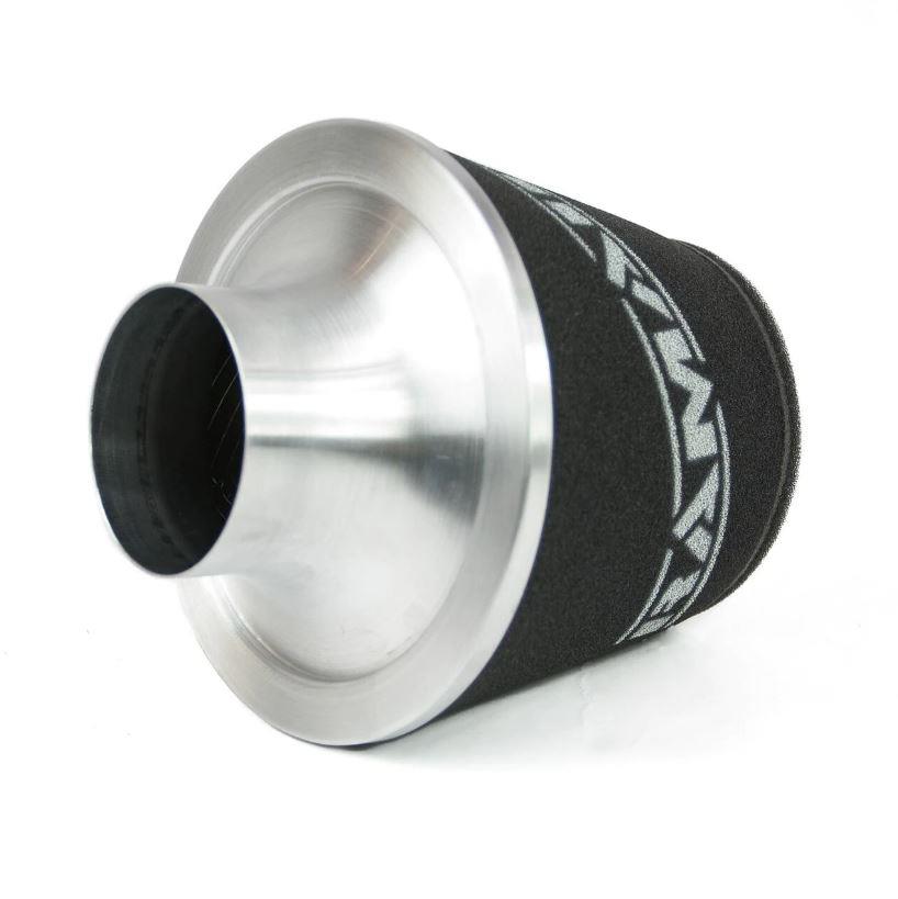 Ramair Large Foam Filter Aluminium Base 90mm (3.5inch) OD Silver
