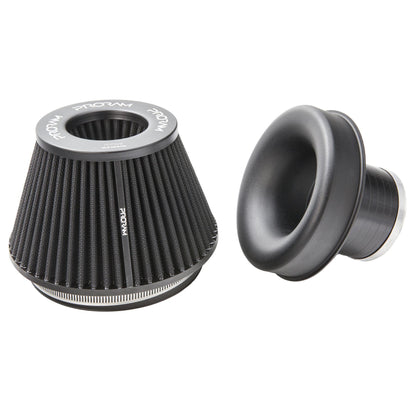 Ramair Pleated 83mm (3.25inch) OD Neck Medium Cone Air Filter with Velocity Stack