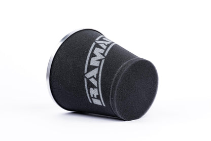 Ramair Medium Foam Filter Aluminium Base 90mm (3.5inch) OD Silver with Silicone Coupler