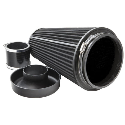 Ramair Pleated Pleated 102mm (4inch)ID Neck XLarge Cone Air Filter with Velocity Stack and Coupling