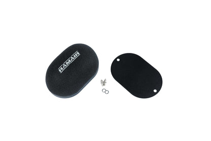Domed Carb Air Filter & Blank Baseplate - 100mm Internal Height