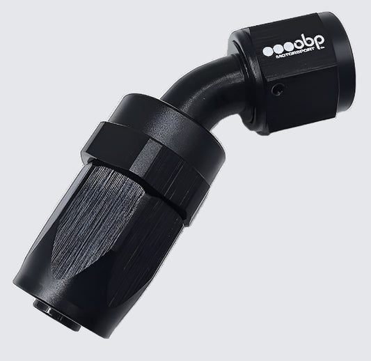 45 Degree CPE Fuel Hose End Fitting Black