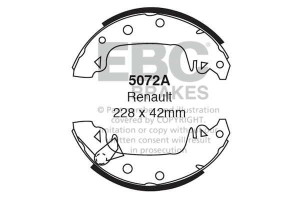 EBC Brakes Replacement Brake Shoe Set (5072A)