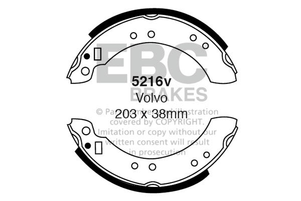 EBC Brakes Replacement Brake Shoe Set (5216V)