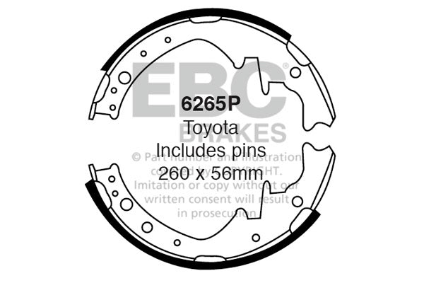 EBC Brakes Replacement Brake Shoe Set (6265P)