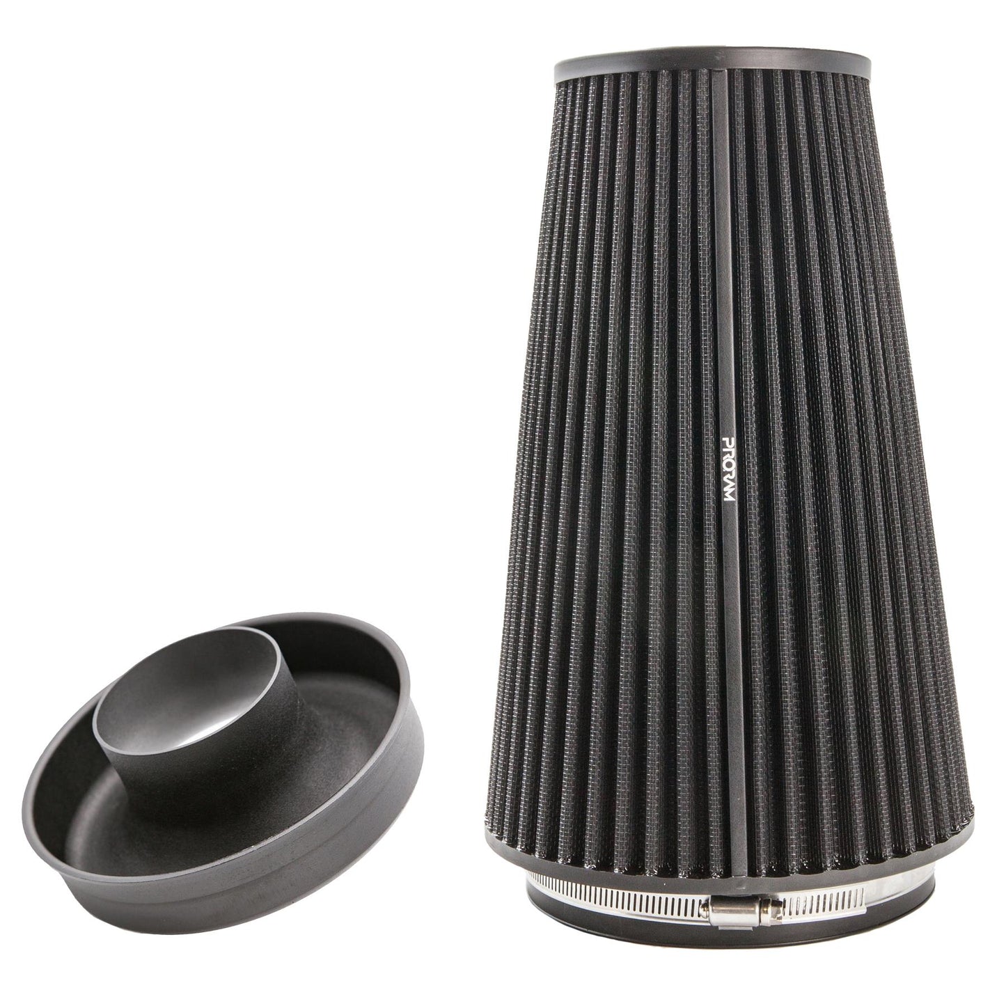 Ramair Pleated 76mm (3inch) ID Neck XLarge Cone Air Filter with Velocity Stack and Coupling