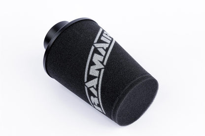 Ramair Small Foam Filter Aluminium Base 80mm (3.1inch) OD Black