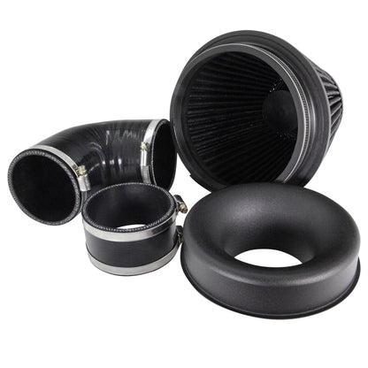 Performance Pleated Induction Kit for MK2 Focus ST - Black Hoses