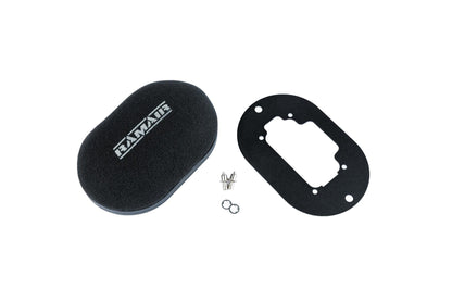 Domed Carb Air Filter & Baseplate to fit Weber 32/36 DGV/DGEV, 38 DGAS/DGMS  - 100mm Internal Height