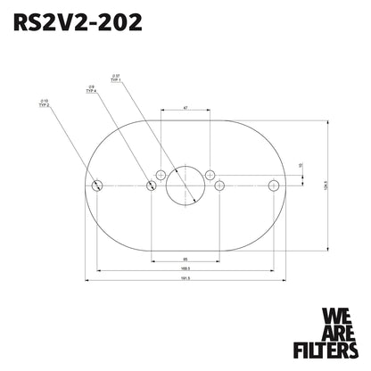 Carburettor Foam Air Filter with Baseplate to fit SU HS4, HIF4, HIF38 1.5in - 25mm Internal Height