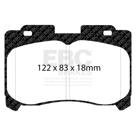 EBC Brakes Bluestuff NDX Trackday Brake Pad Set (DP51004NDX)