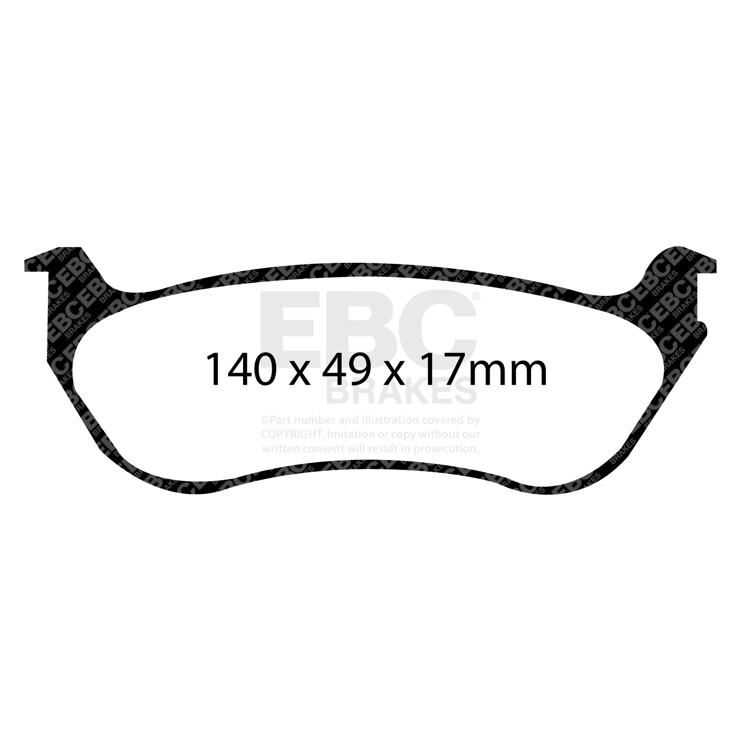 EBC Brakes Ultimax OE Replacement Brake Pad Set (DP1626)