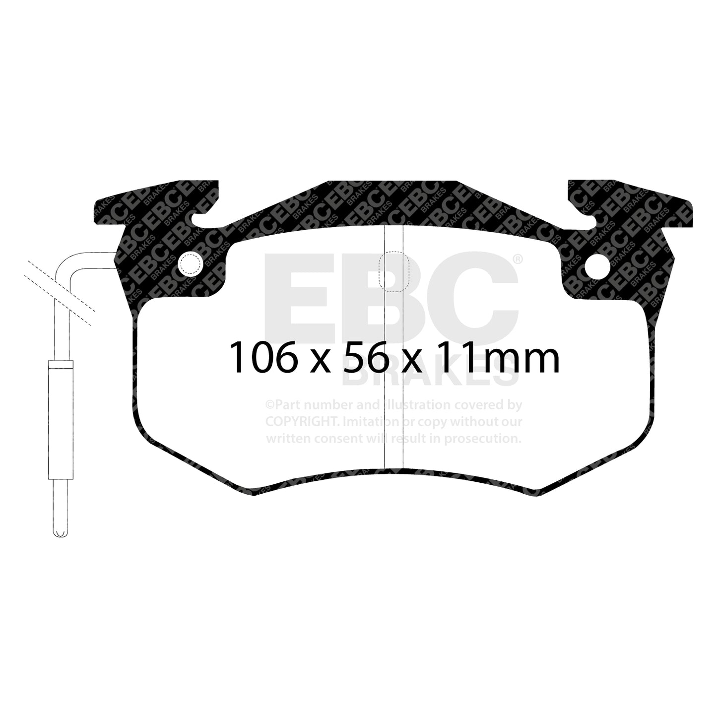 EBC Brakes Redstuff 3000 Series Sport Brake Pad Set (DP3458/2C)