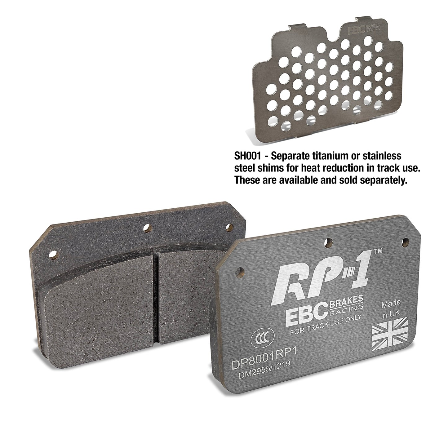 EBC Brakes Racing RP-1 Track and Race Brake Pads (DP8001RP1)