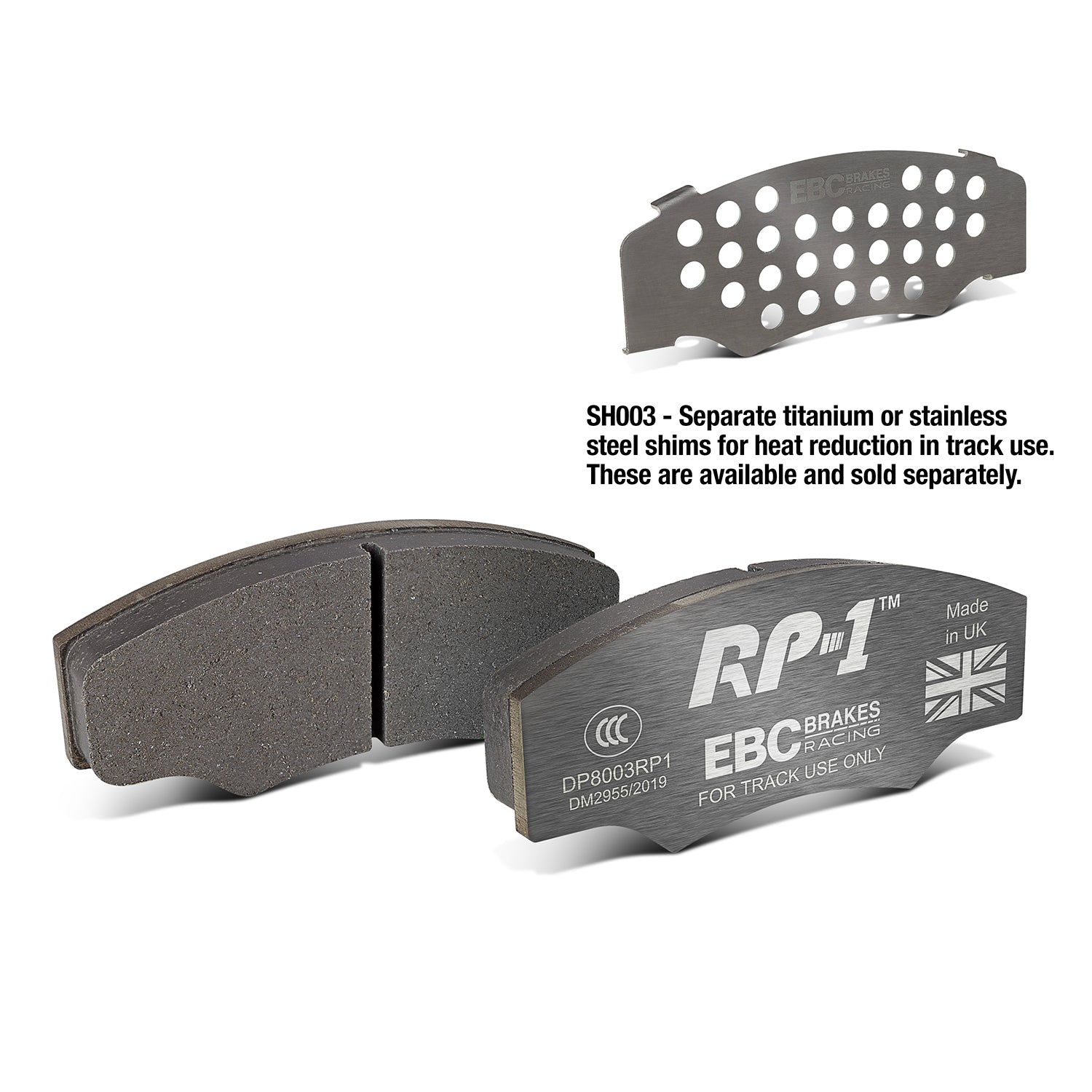EBC Brakes Racing RP-1 Track and Race Brake Pads (DP8003RP1)