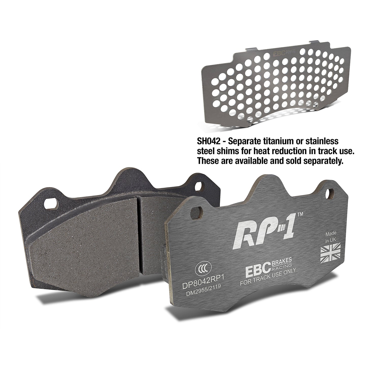 EBC Brakes Racing RP-1 Track and Race Brake Pads (DP8042RP1)