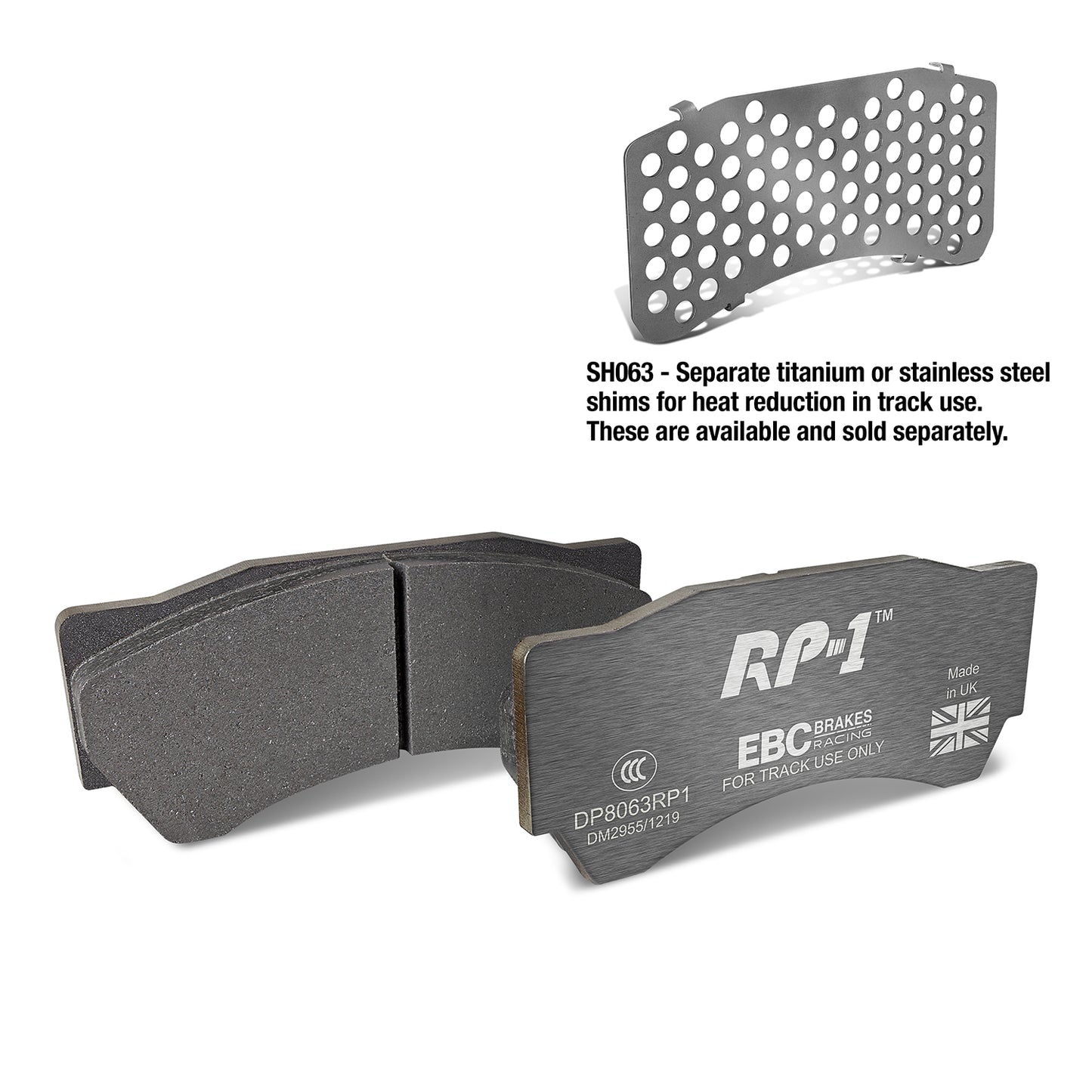 EBC Brakes Racing RP-1 Track and Race Brake Pads (DP8063RP1)