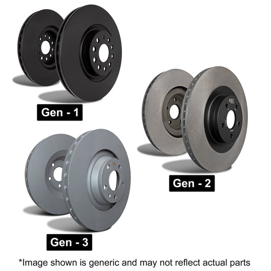 EBC Brakes D Series Premium OE Replacement Disc Rotors (Pair) (D1378)
