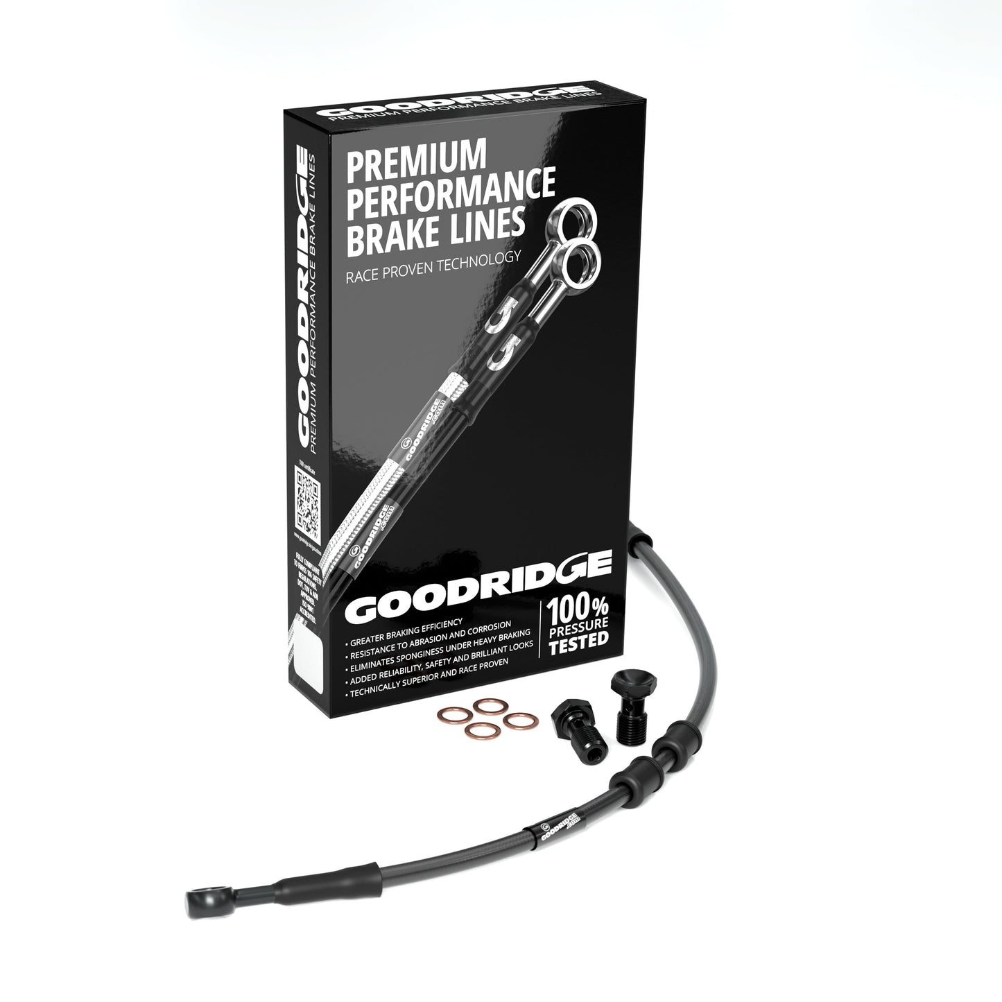 FRONT PERFORMANCE BRAKE HOSE KIT FOR HARLEY DAVIDSON FXDBP DYNA STREET BOB (PULLBACK BAR) (NO ABS) 14-15 Harley Davidson