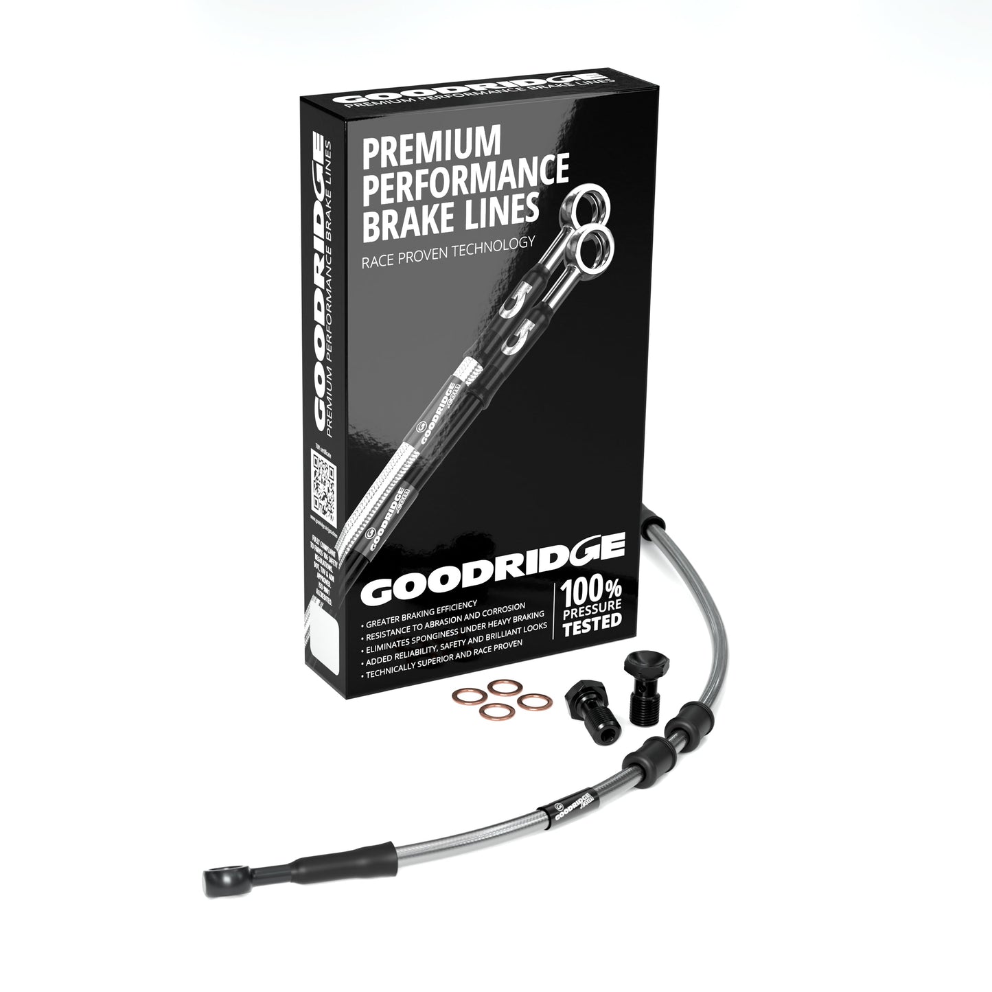 FRONT PERFORMANCE UPPER BRAKE HOSE KIT (M/C-ABS) FOR HARLEY DAVIDSON FLHRSE4 CVO ROAD KING (ABS) 08-12 Harley Davidson