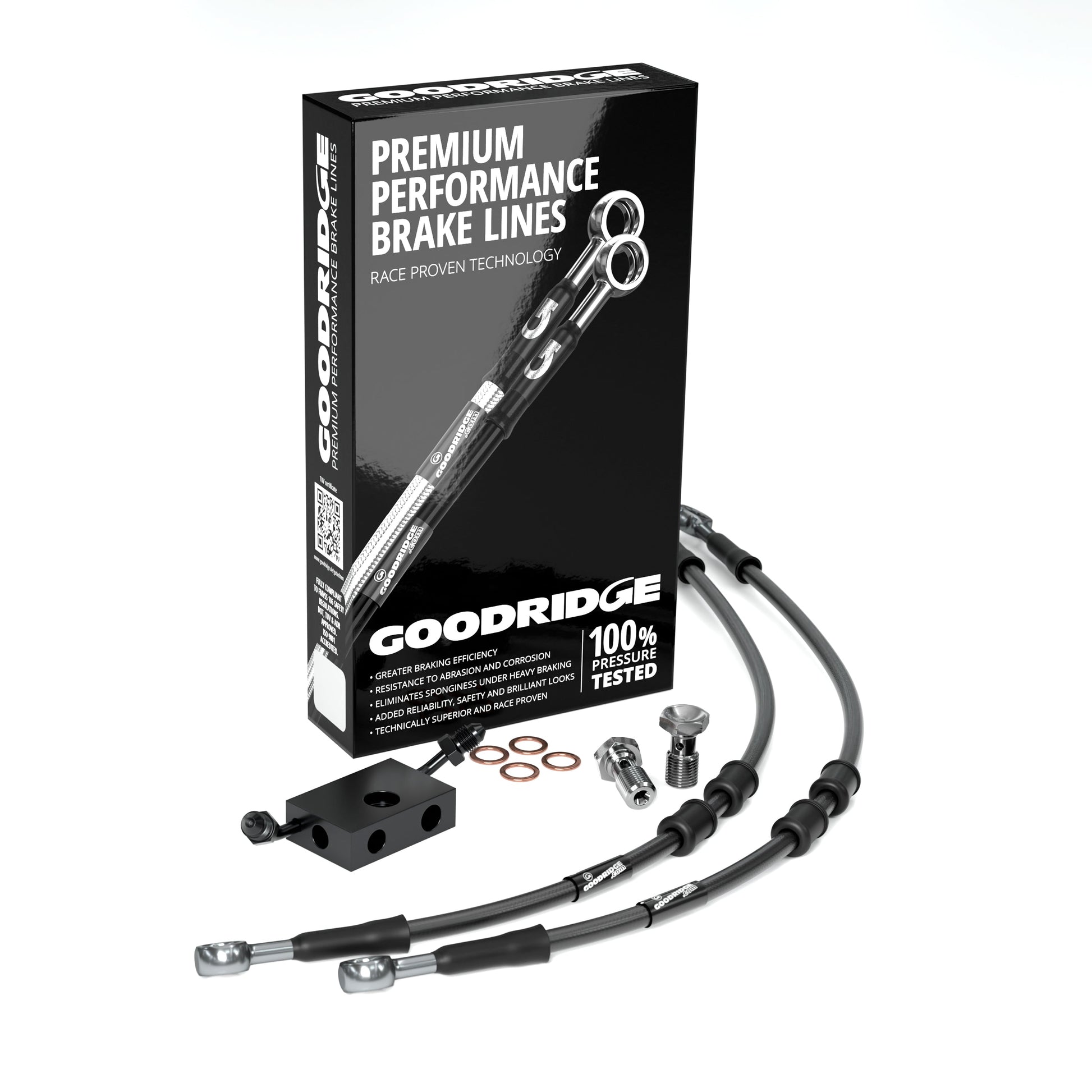 FRONT PERFORMANCE BRAKE HOSE KIT FOR HARLEY DAVIDSON FXBB STREET BOB (ABS) 18-20 Harley Davidson