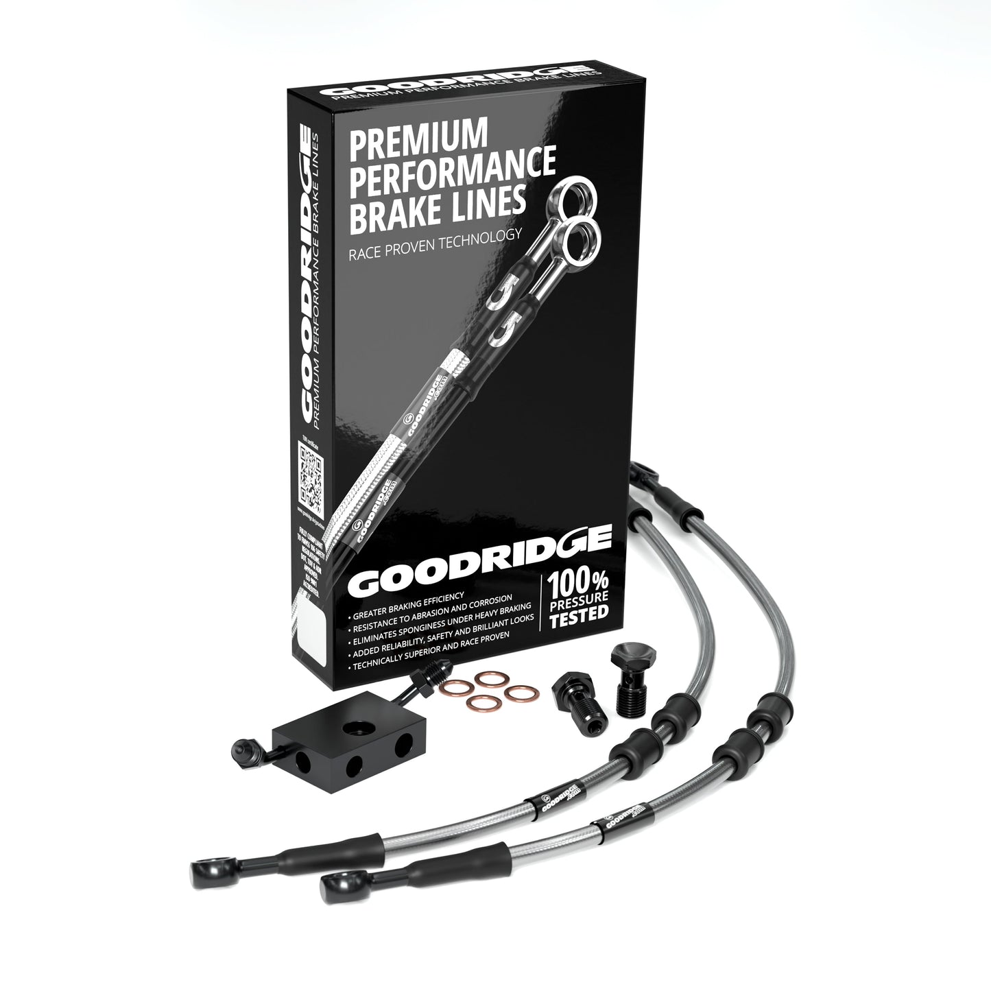 FRONT PERFORMANCE BRAKE HOSE KIT FOR HARLEY DAVIDSON FLDE DELUXE (ABS) 18-20 Harley Davidson
