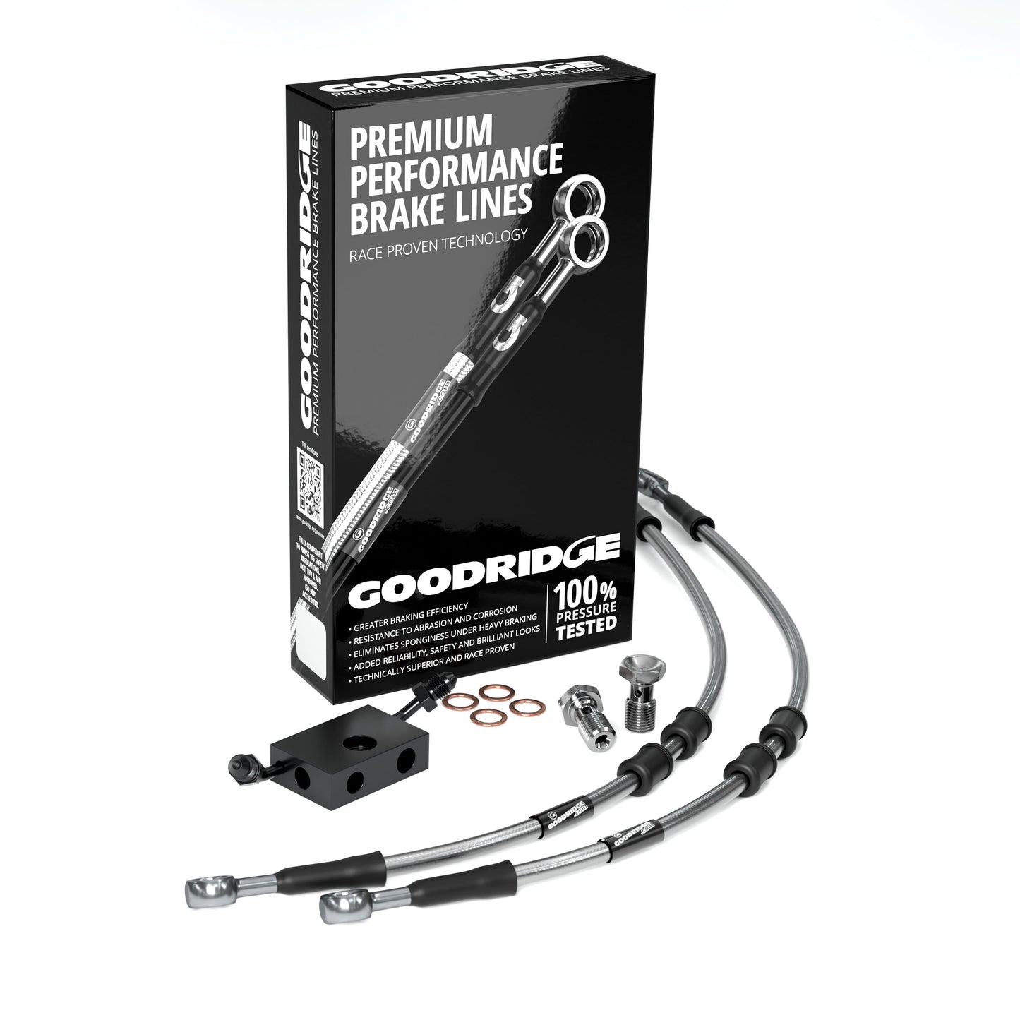FRONT PERFORMANCE BRAKE HOSE KIT FOR HARLEY DAVIDSON FXDBP DYNA STREET BOB (PULLBACK BAR) (ABS) 14-16 Harley Davidson
