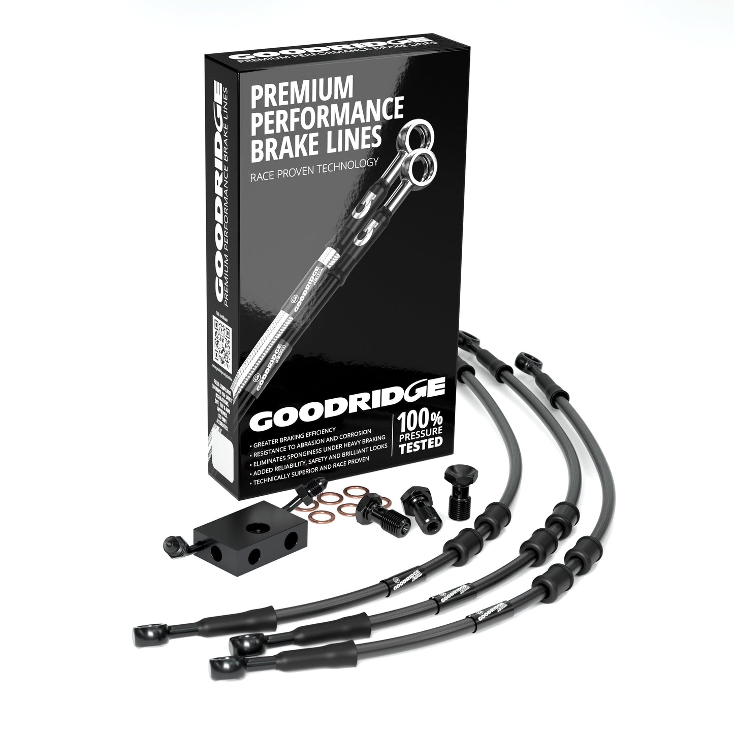FRONT PERFORMANCE BRAKE HOSE KIT FOR HARLEY DAVIDSON FLHR ROAD KING (ABS) 17-22 Harley Davidson
