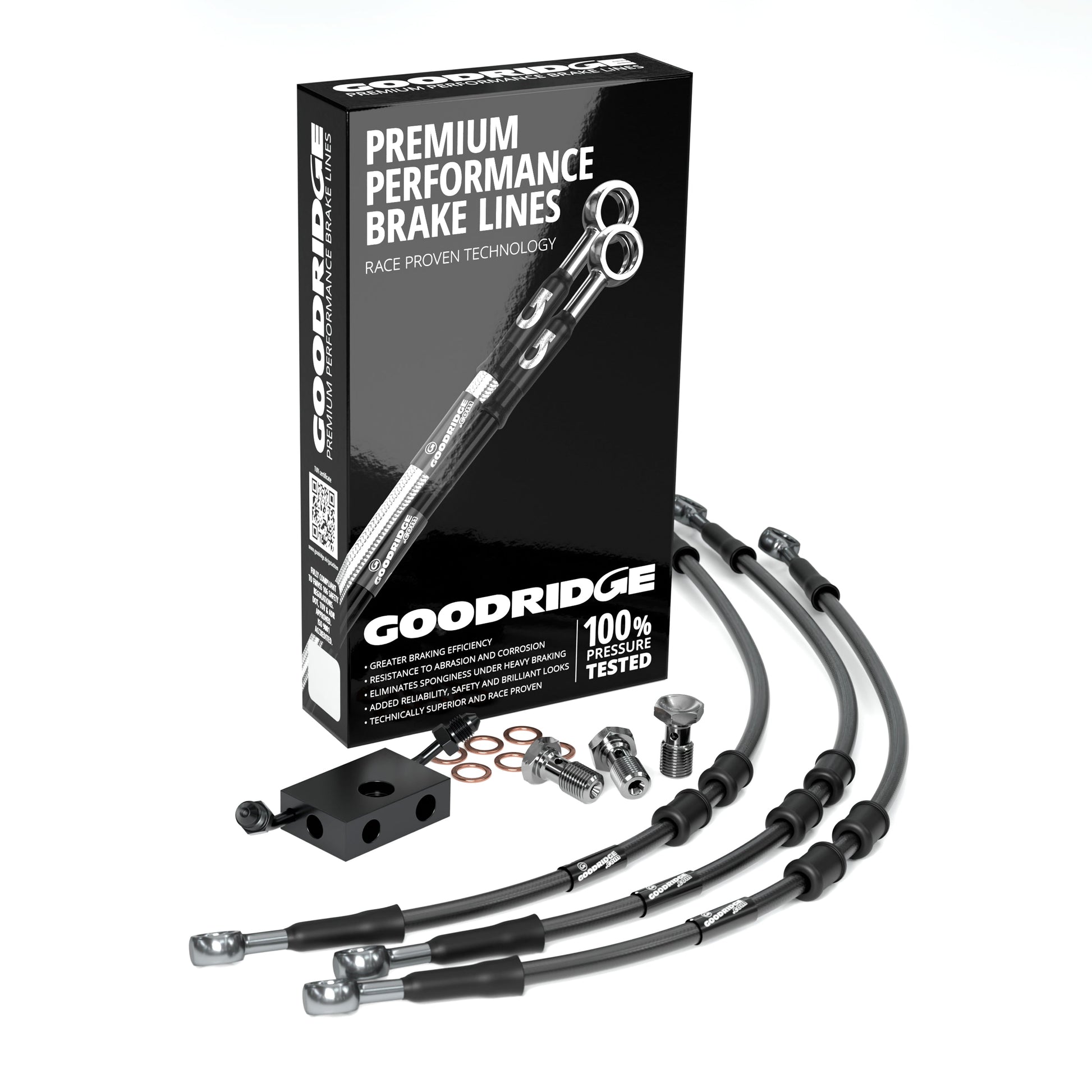 FRONT PERFORMANCE BRAKE HOSE KIT FOR HARLEY DAVIDSON FLTRX ROAD GLIDE (ABS) 15-23 Harley Davidson