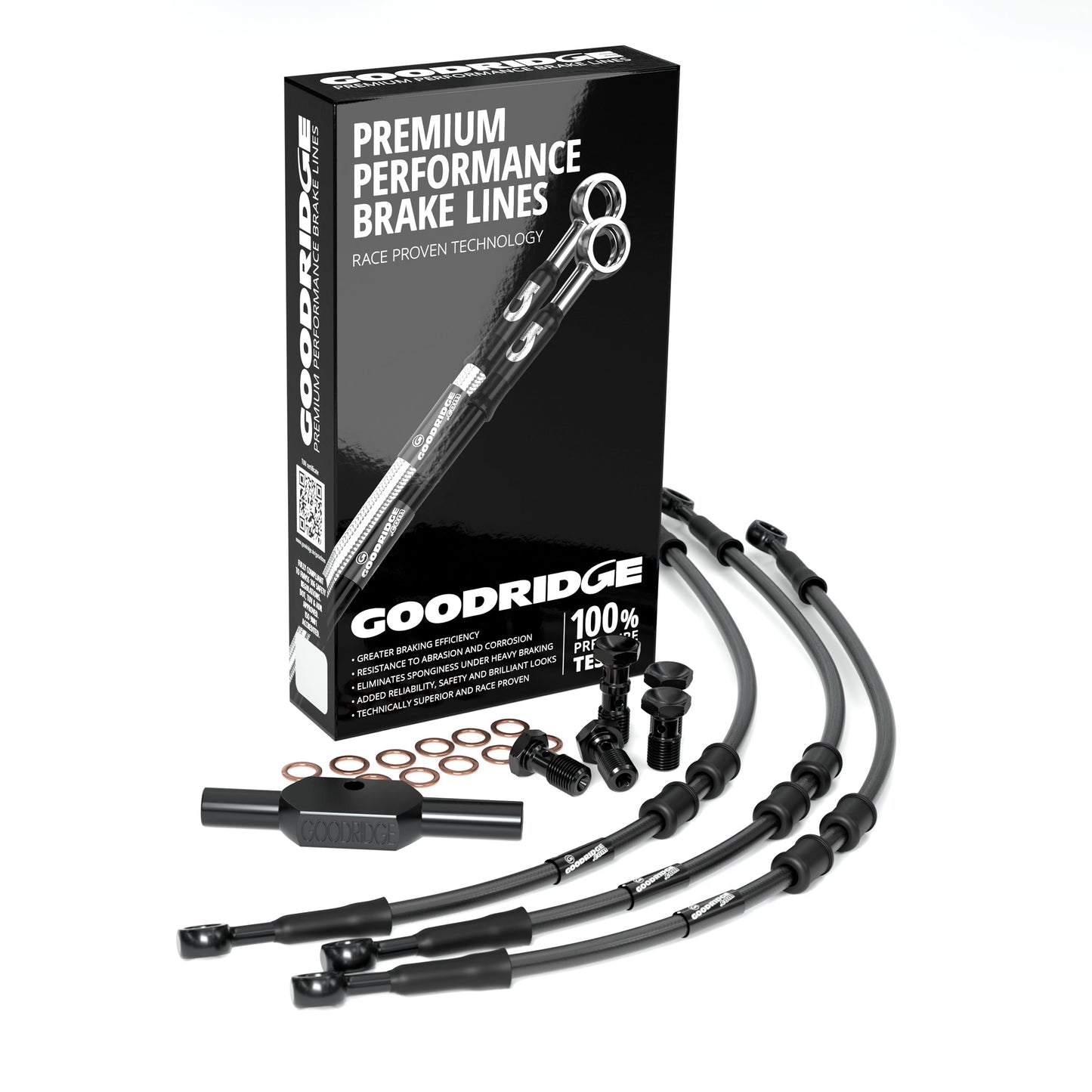 FRONT PERFORMANCE BRAKE HOSE KIT FOR HARLEY DAVIDSON FLTR ROAD GLIDE (NO ABS) 08-09 Harley Davidson