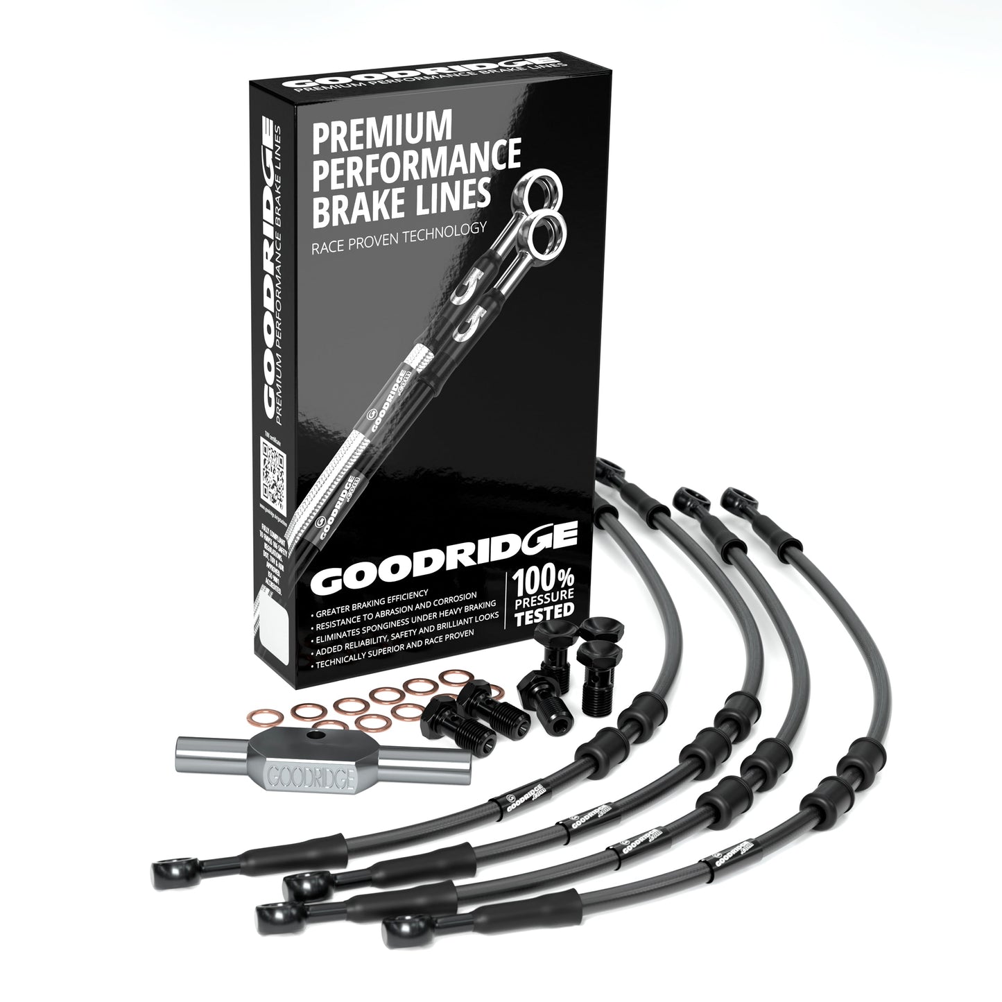 FRONT PERFORMANCE BRAKE HOSE KIT FOR HARLEY DAVIDSON FLHR ROAD KING (ABS) 08 Harley Davidson