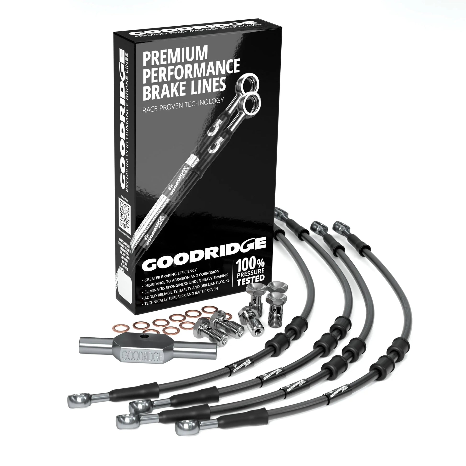FRONT PERFORMANCE BRAKE HOSE KIT FOR HARLEY DAVIDSON FLTR ROAD GLIDE (ABS) 08-09 Harley Davidson