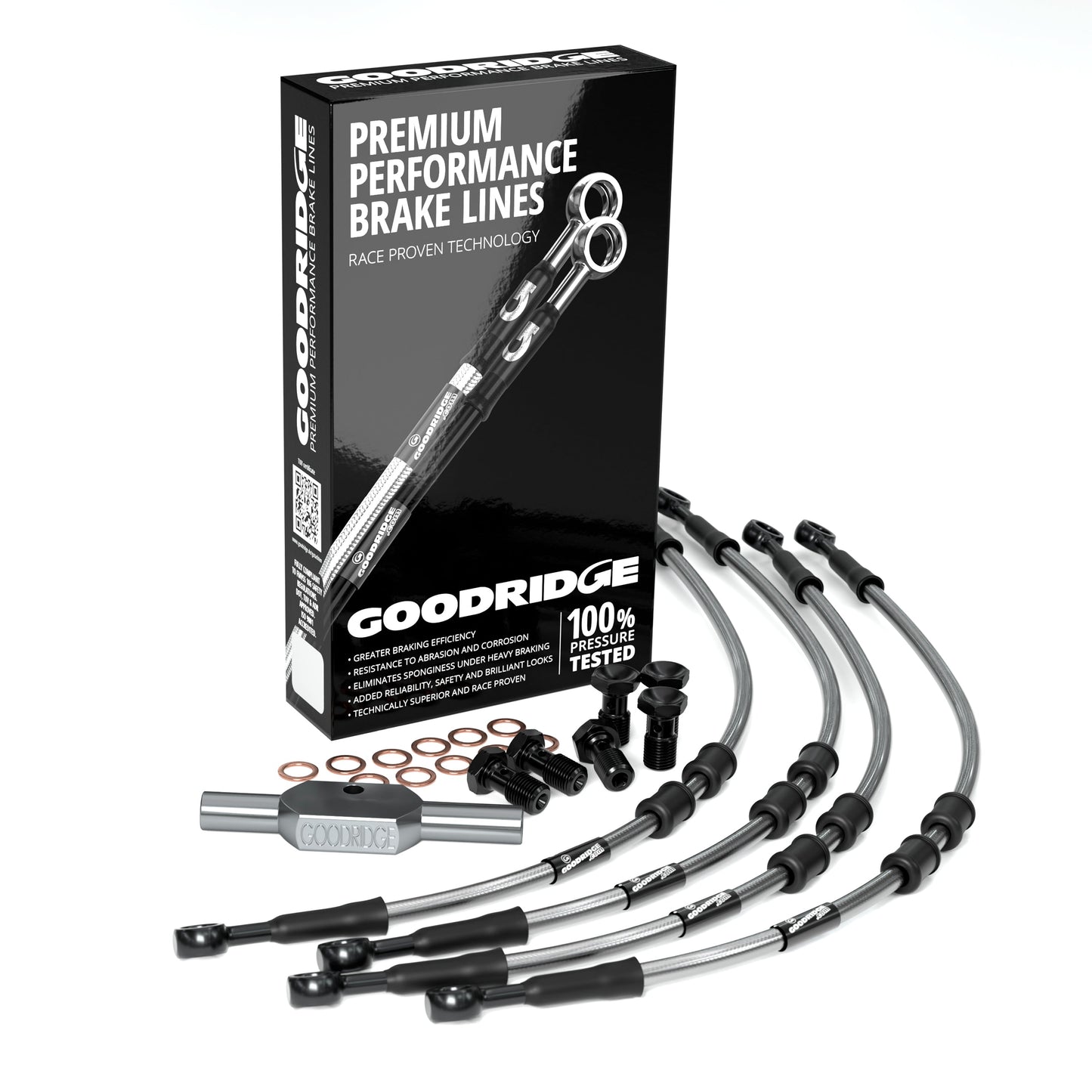 FRONT PERFORMANCE BRAKE HOSE KIT FOR HARLEY DAVIDSON FLHX STREET GLIDE (ABS) 08 Harley Davidson