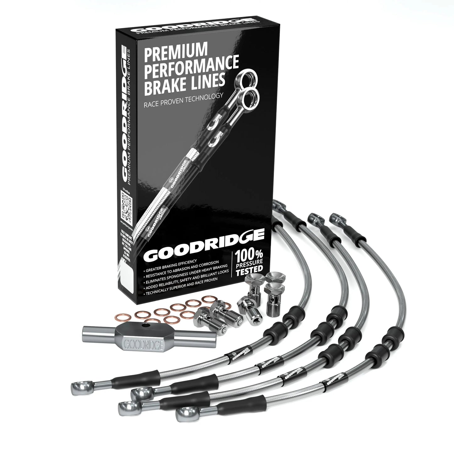 FRONT PERFORMANCE BRAKE HOSE KIT FOR HARLEY DAVIDSON FLHX STREET GLIDE (ABS) 09-13 Harley Davidson