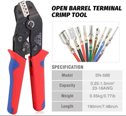 Open Barrel Crimping Tool