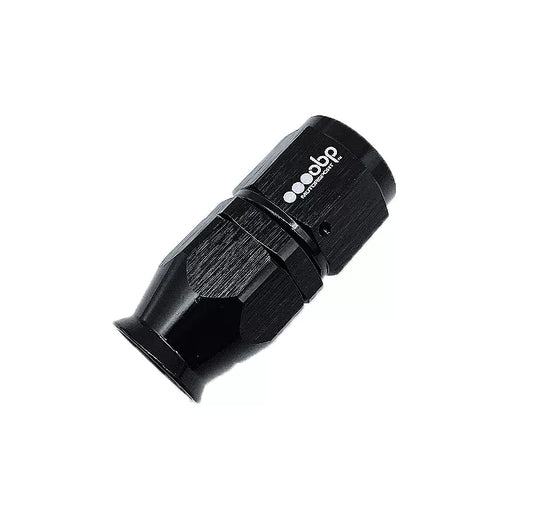 Straight PTFE Fuel Hose End Fitting Black